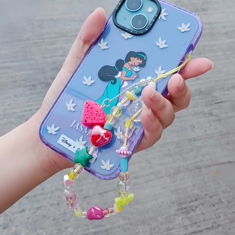 Princess Jasmine's spring and summer color mobile phone rope - เชือก/สายคล้อง - พลาสติก 