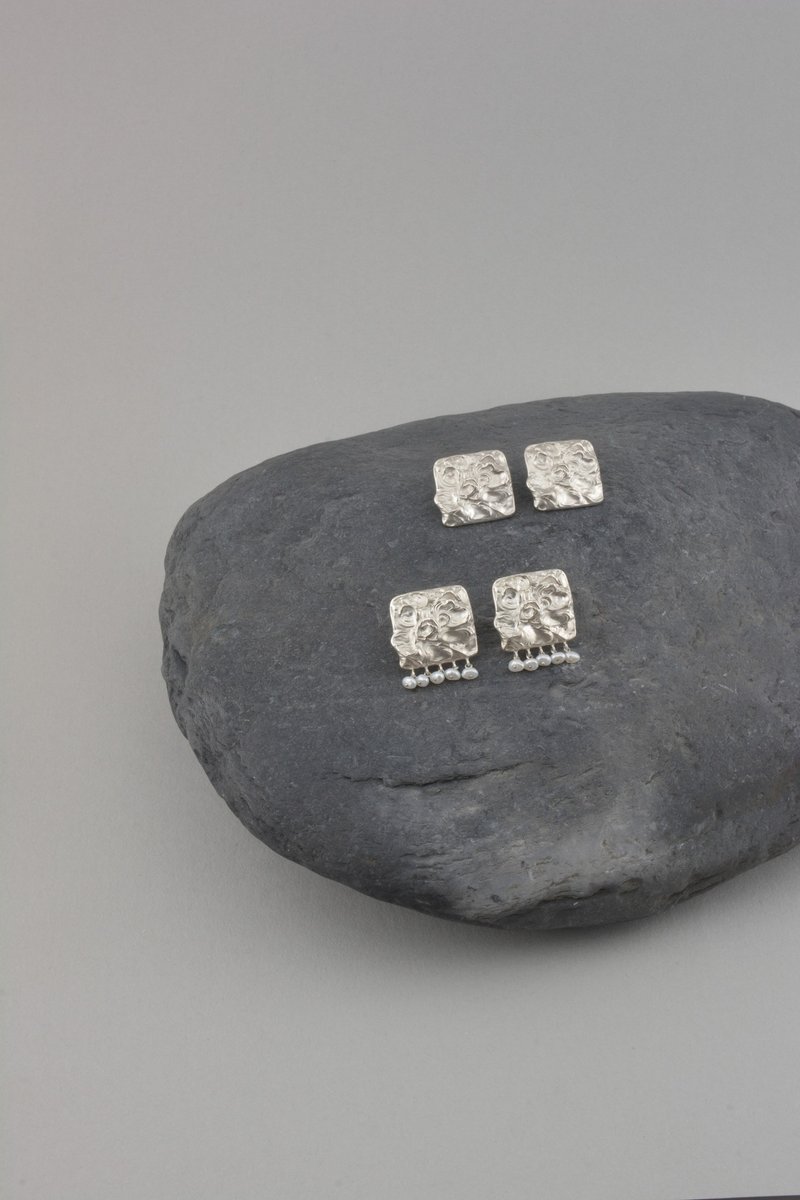 漣漪耳環 - 耳環/耳夾 - 銀 