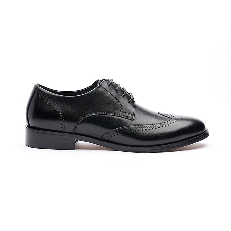 Ayrton Brogue Shoes KV80202 Black - Men's Leather Shoes - Genuine Leather Black