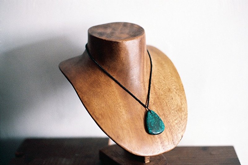 "Breath" Turquoise Pendant Necklace Wulanhua - Necklaces - Gemstone 