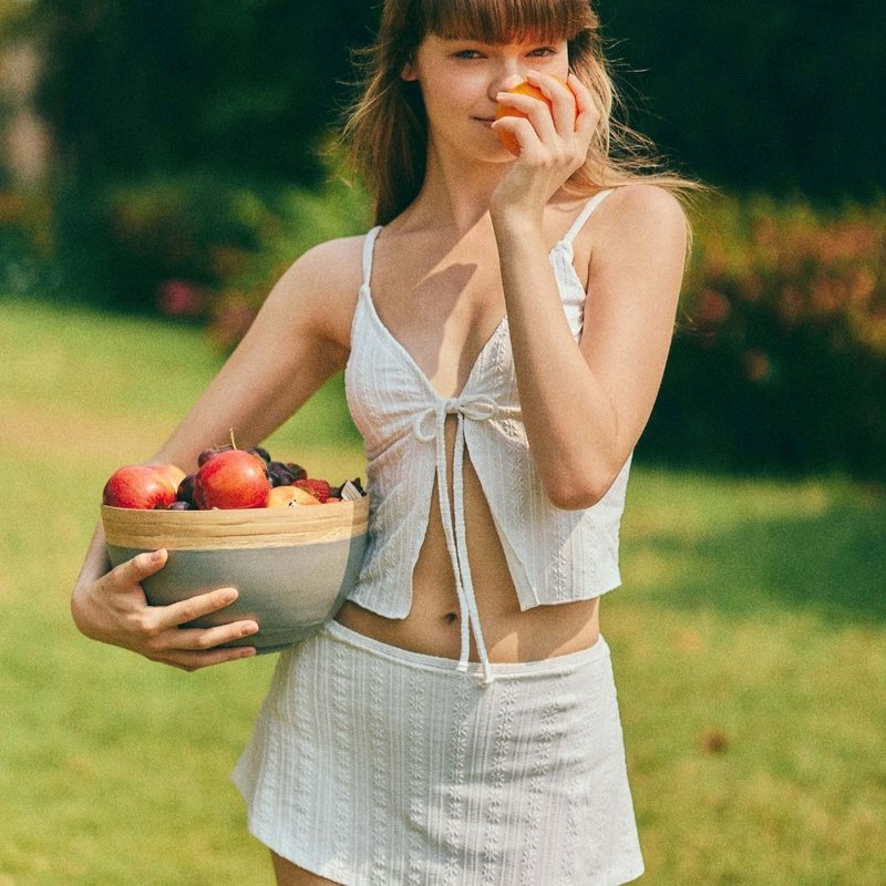25 Kylie Tankini Set - White - 女泳衣/比基尼 - 其他人造纖維 白色