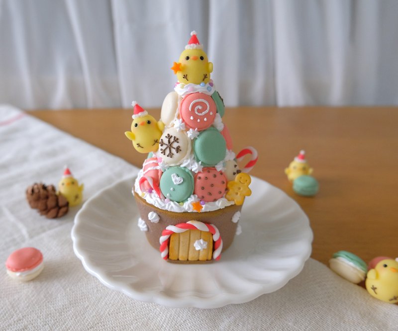 Chicken Macaron Christmas Tree Storage Box Clay Material Pack Online Video Christmas Handmade/DIY - Other - Clay 
