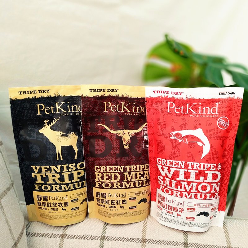 【狗主食】PetKind 野胃天然鮮草肚狗糧 300克 小包裝 買2送2 - 狗罐頭/鮮食 - 新鮮食材 