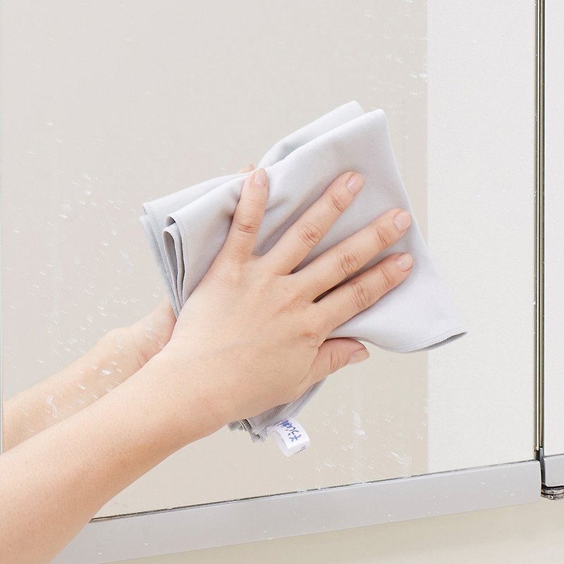 Japanese god-like daily-made water-free hand-washing table/bath mirror special descaling ultra-fine fiber cleaning cloth-4 pieces - อื่นๆ - ไนลอน ขาว
