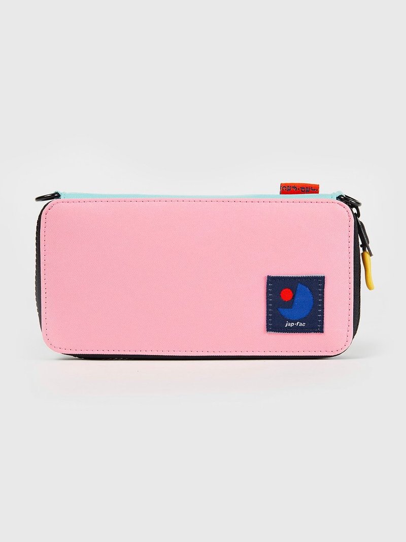 japfac Walley Bag Pink Green Pastel - กระเป๋าสตางค์ - ผ้าฝ้าย/ผ้าลินิน หลากหลายสี