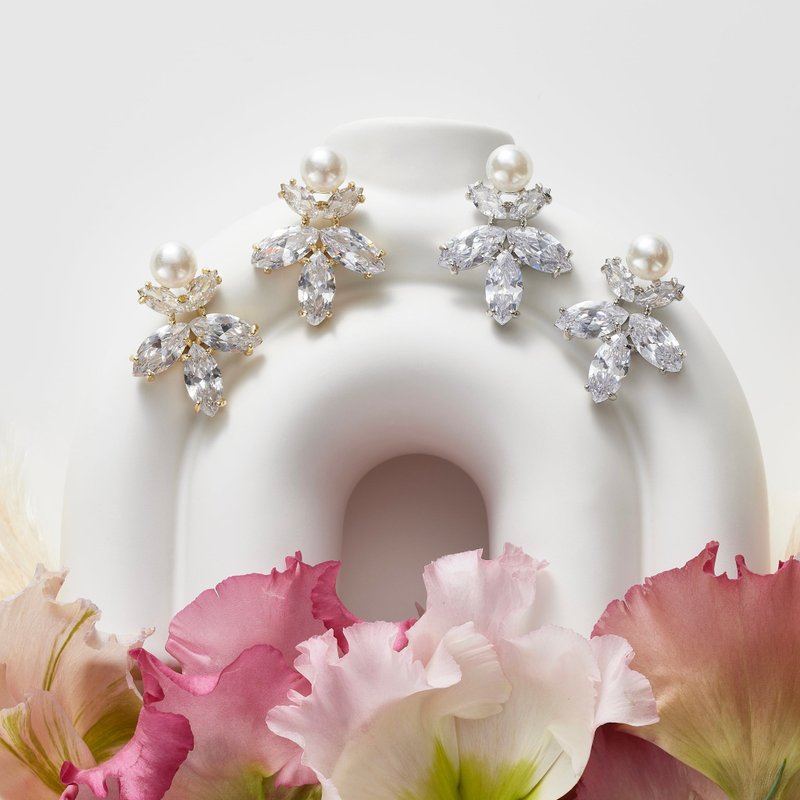 Earrings Holly -LATUA STELLA- - 耳環/耳夾/耳骨夾 - 銅/黃銅 金色