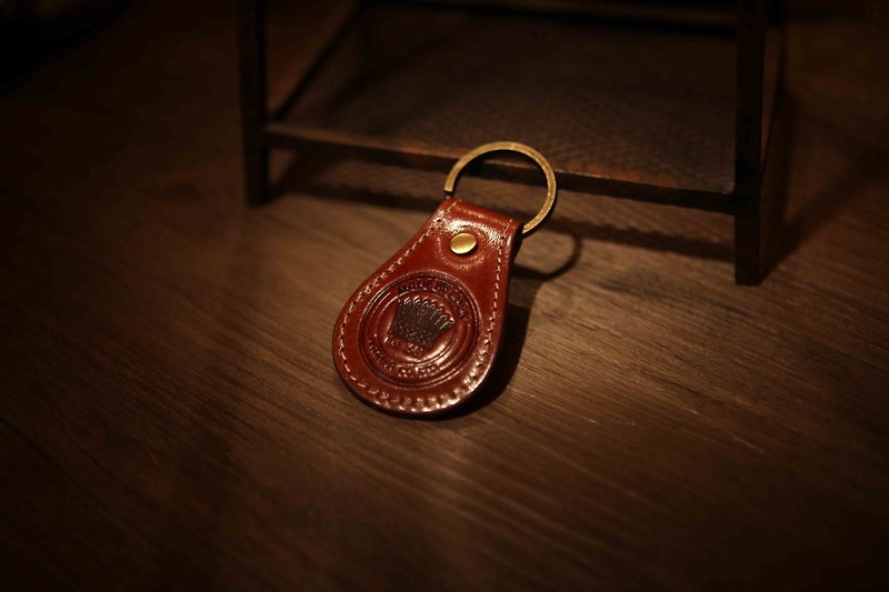 鑰匙包|匙扣|鑰匙圈|意大利植鞣皮|掛飾|車鑰匙|鑰匙環父親節禮物 - 鑰匙圈/鎖匙扣 - 真皮 藍色