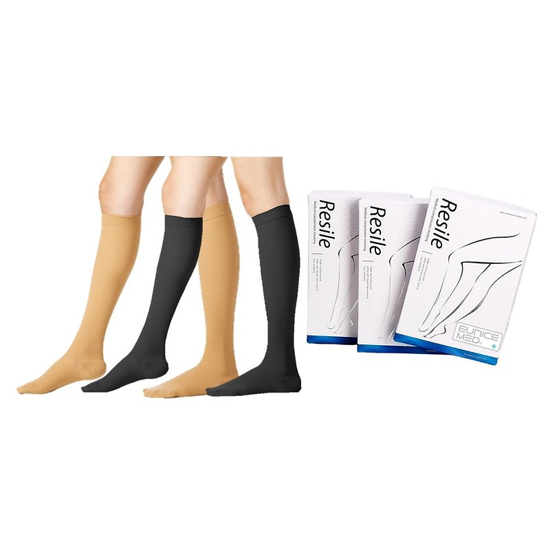 【EuniceMed】Progressive pressure elastic stockings medical auxiliary socks covered toe calf socks long standing 3002 - ถุงน่อง - วัสดุอื่นๆ หลากหลายสี