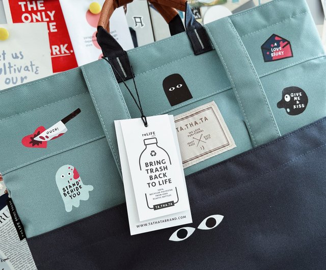 Mint blue top bag