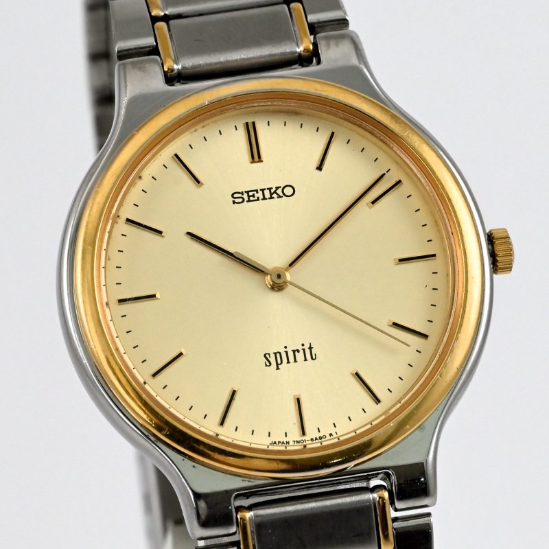 ヴィンテージ SEIKO Sprit ユニセックス クォーツ腕時計 34mm ゴールドトーン ダイヤル Ref.7N01-6A70 日本発送 - 男錶/中性錶 - 不鏽鋼 金色