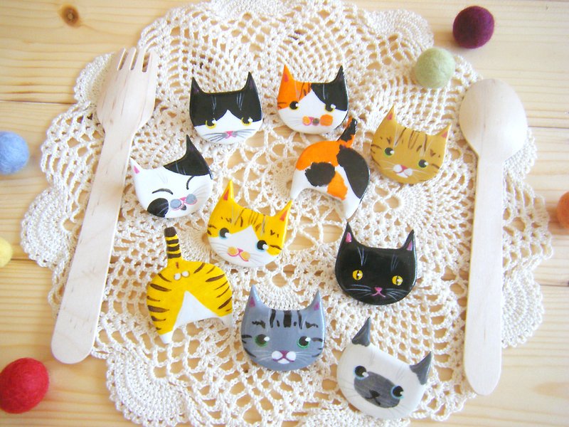 Big cat pin/brooch - Brooches - Other Materials Multicolor