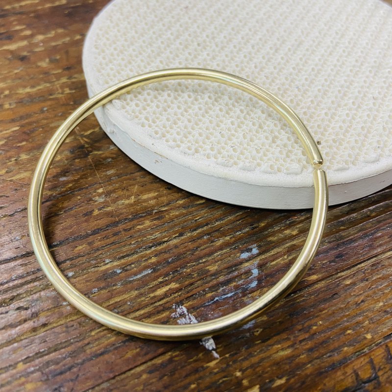 Bronze bracelet plain round open bracelet S245 - สร้อยข้อมือ - ทองแดงทองเหลือง 