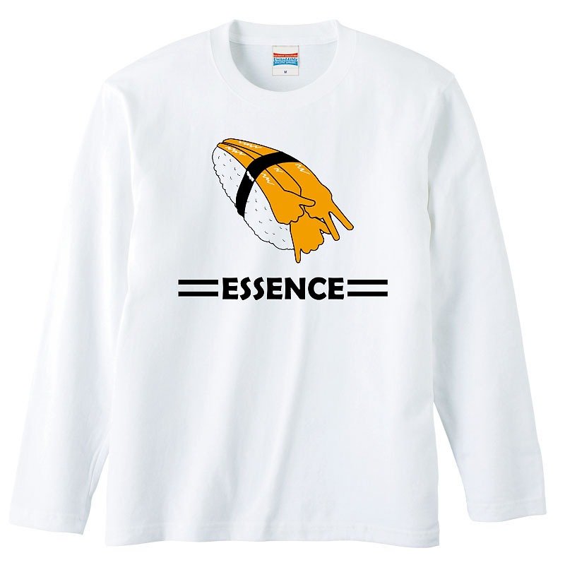 [Long sleeve T-shirt] Essence 2 - เสื้อยืดผู้ชาย - ผ้าฝ้าย/ผ้าลินิน ขาว