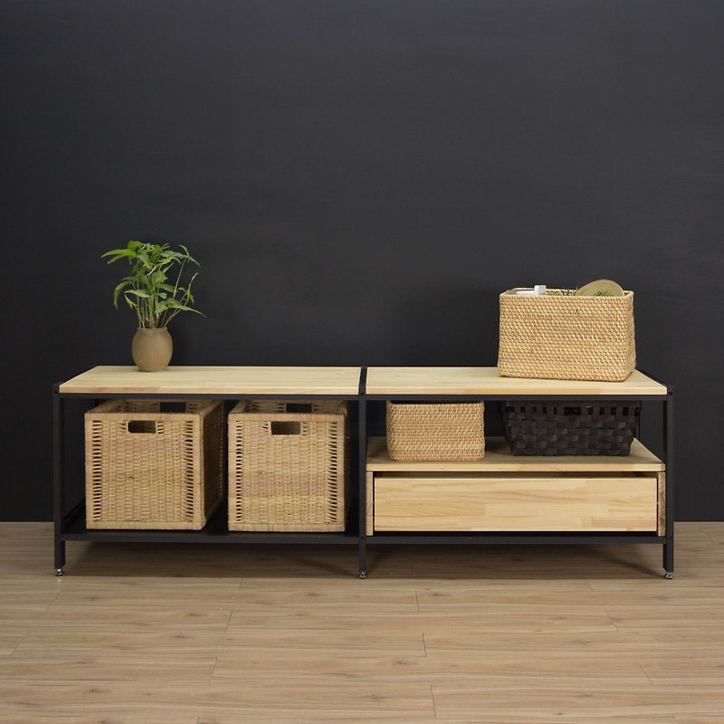 Creesor-Shido 40 Industrial Style TV Cabinet - โต๊ะวางทีวี - โลหะ สีดำ