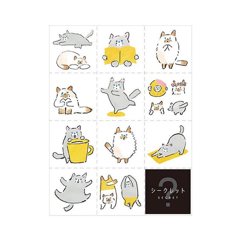 【KING JIM】HITOTOKI手帳大張貼紙 貓咪