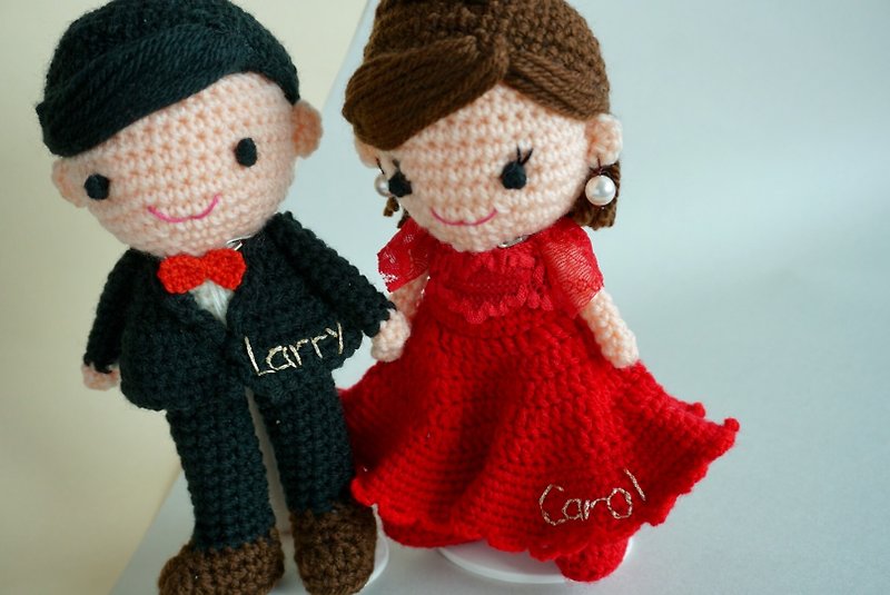 [Wedding decoration] Additional accessories for wedding doll-embroidered name