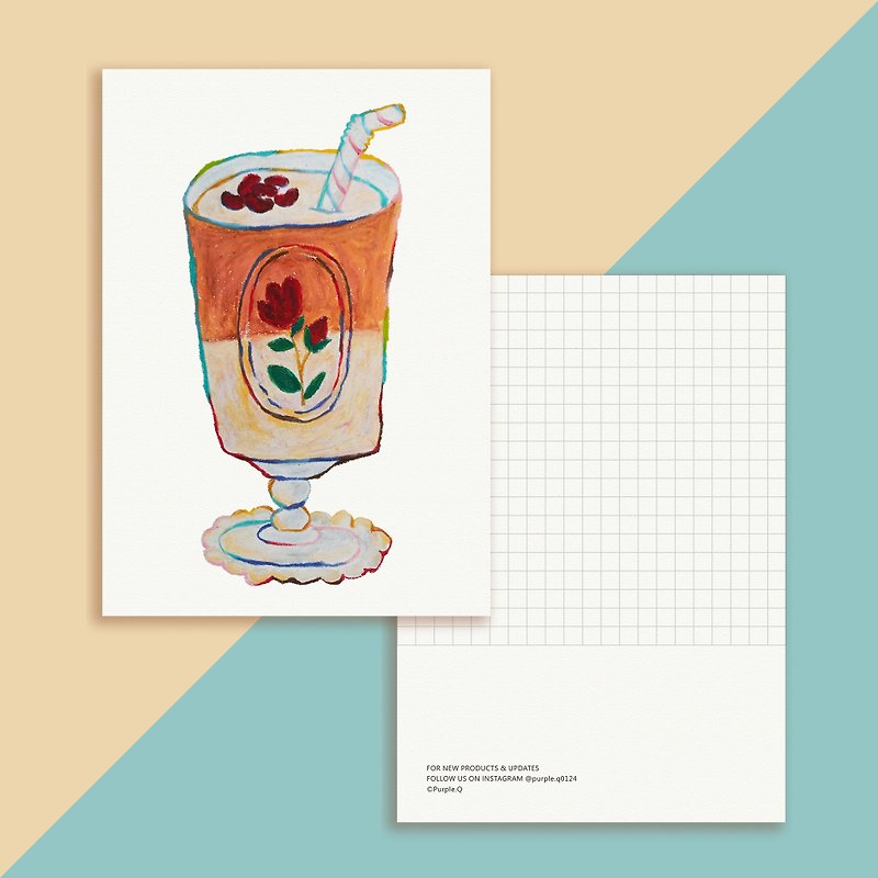 Drink for Summer, Birthday Card, Greeting Postcard, Housewarming - การ์ด/โปสการ์ด - กระดาษ สึชมพู