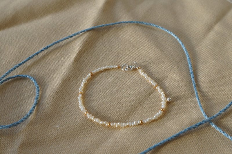 [Extremely fine freshwater pearl bracelet] Natural freshwater pearls/designer handmade products - สร้อยข้อมือ - เครื่องประดับพลอย ขาว