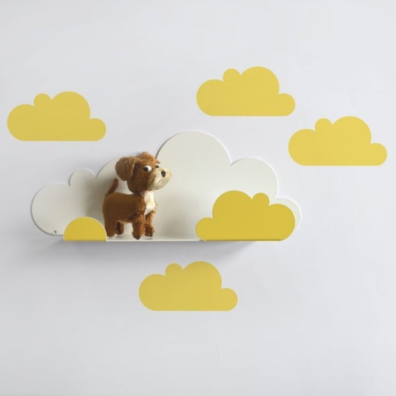 Spain Tresxics Cloud Shaped Shelf + Wall Sticker (Light Yellow) - Items for Display - Other Metals Yellow