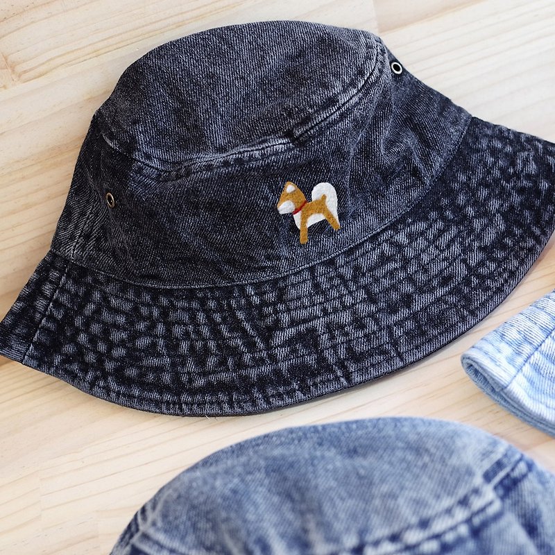 【Q-cute】Hat Series-Washed Fisherman Hat-Shiba Inu, Shiqi, Corgi, Dachshund-Plus