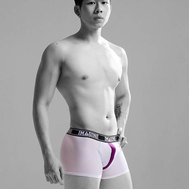 【Goorule】Exciting big sports flat pants _05 - Men's Underwear - Other Man-Made Fibers White
