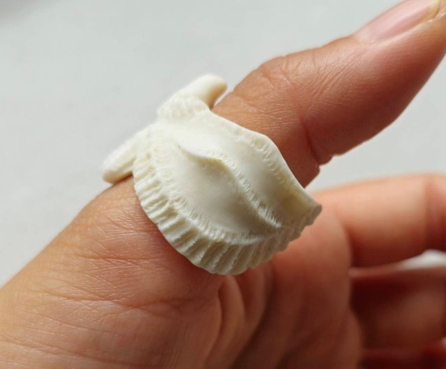 鹿の角 リング 約14号 - ショップ 鹿角工房〜イランカラプテ