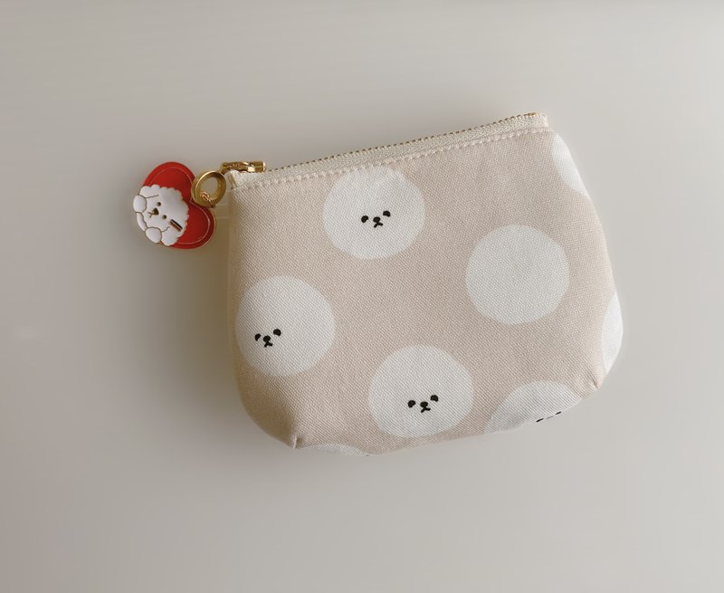 cute big head bichon coin purse - Coin Purses - Cotton & Hemp Multicolor