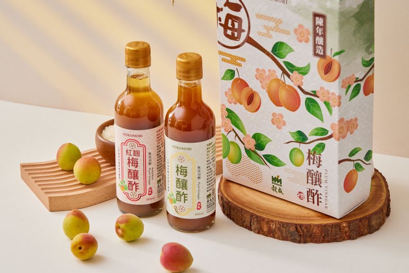 Plum wine gift box plum wine/red wine plum wine 300ml 1 bottle each - Vinegar & Fruit Vinegar - Other Materials White