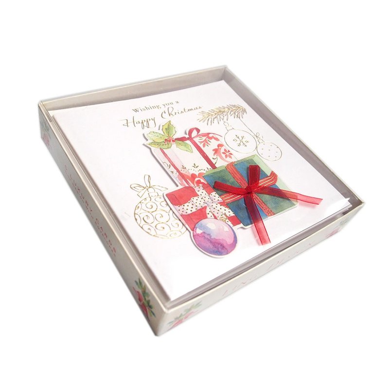 (20% off) Three-dimensional gift box Christmas box card 5 pieces Ling Design-card Christmas series - การ์ด/โปสการ์ด - กระดาษ หลากหลายสี