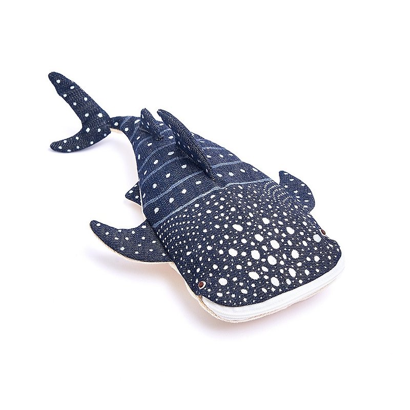 港灣溜魚 手做 大鯨鯊筆袋-海洋系列 - 筆盒/筆袋 - 其他材質 藍色