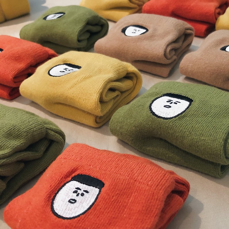 1G Jenny Embroidered Cotton Socks | Four Input Combination - ถุงเท้า - ผ้าฝ้าย/ผ้าลินิน หลากหลายสี