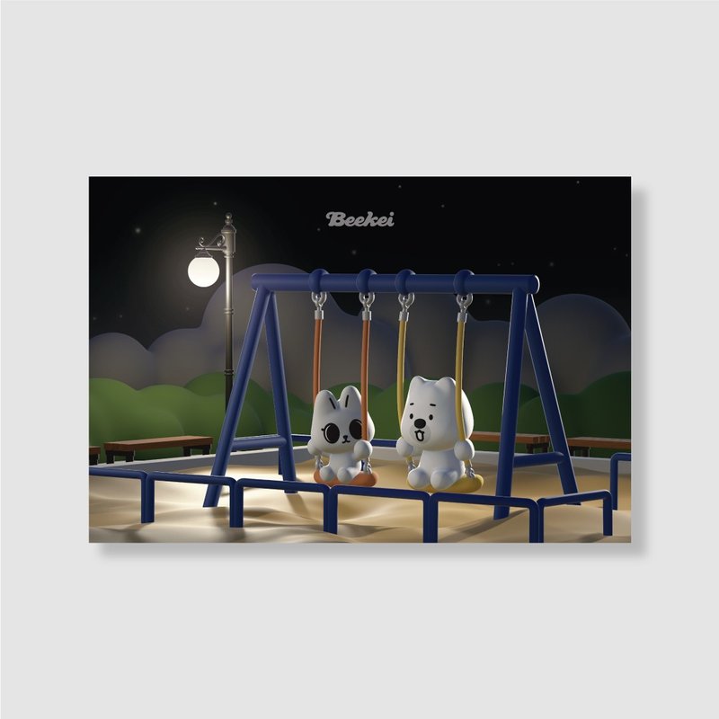 At the playground | Beekei post card - การ์ด/โปสการ์ด - กระดาษ 