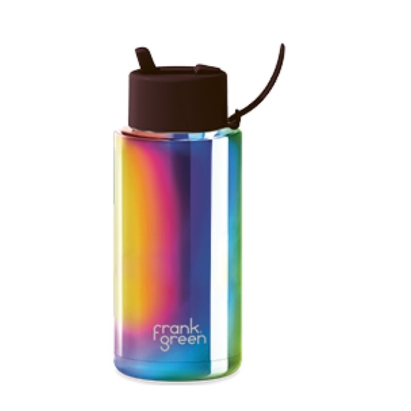 【frank green 台灣】三層真空保溫瓶 1000ml 彩虹系列巧克力色蓋 - 水瓶/水壺 - 不鏽鋼 咖啡色