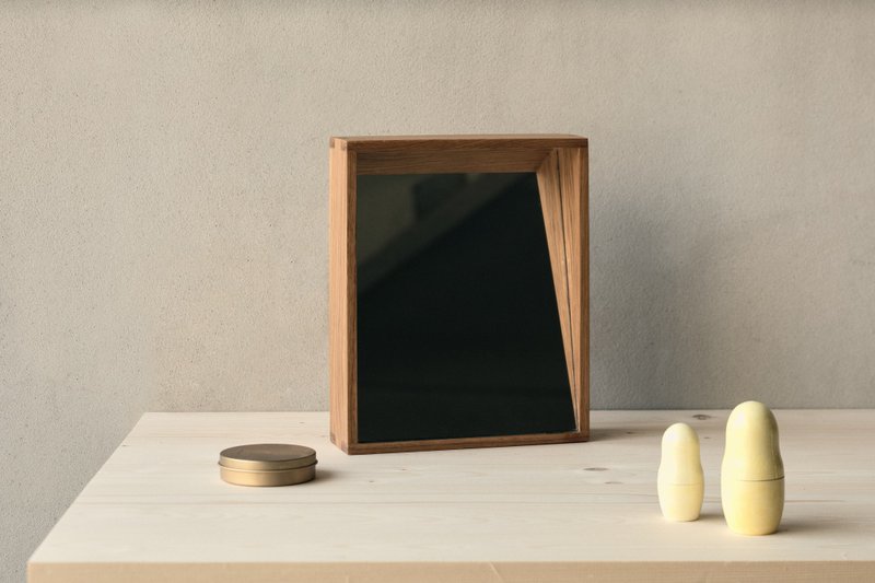 007 Tilted Mirror - 擺飾/家飾品 - 木頭 咖啡色