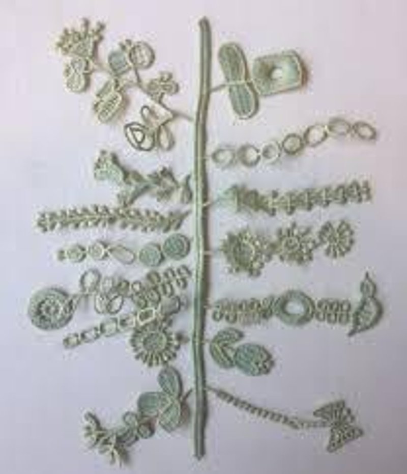 AMBER ケミカルレース/スプリンググリン両側レース 50cm - 編織/刺繡/羊毛氈/縫紉 - 棉．麻 綠色