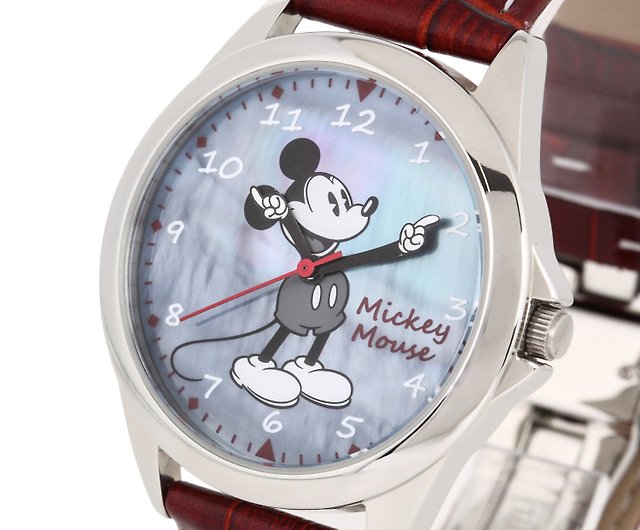 大人のディズニー腕時計 ミッキーマウス 腕型針 シェル文字盤
