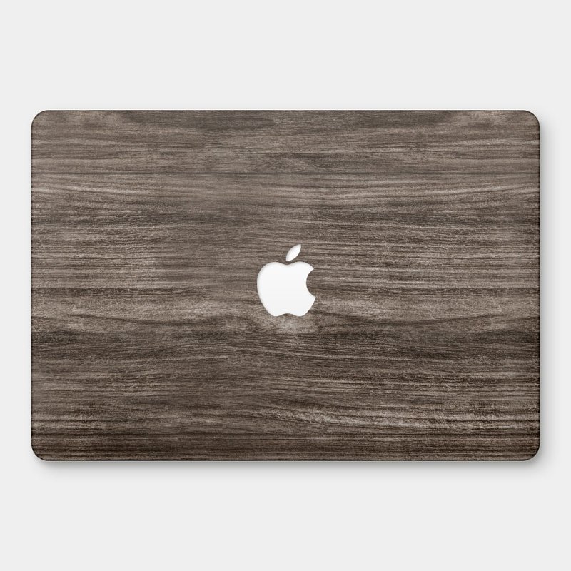 Dark wood grain MacBook ultra-thin anti-scratch protective case PS012 - Tablet & Laptop Cases - Plastic Brown