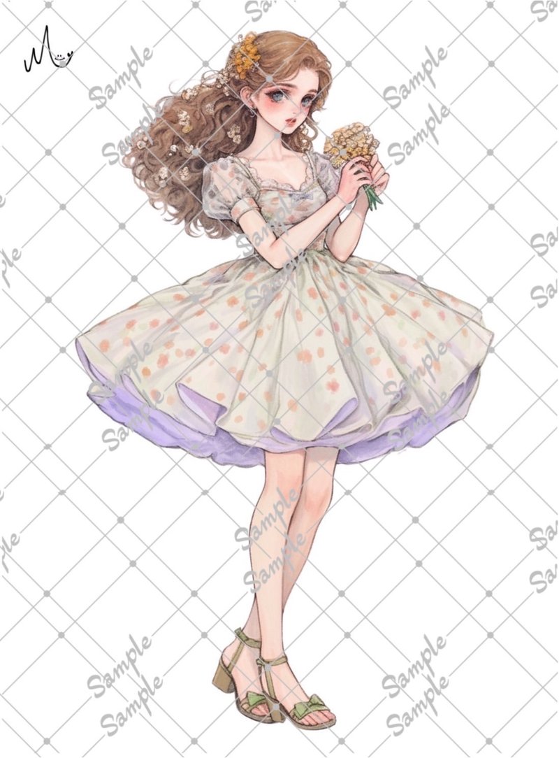 Original character stickers new for August - สติกเกอร์ - กระดาษ 