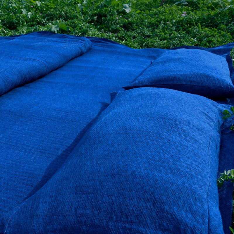 Blue dye bedding - Blankets & Throws - Cotton & Hemp 