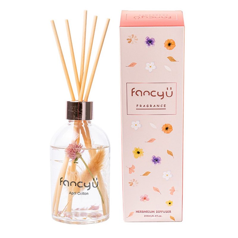 FANCY U浮游花限定款擴香瓶-四月棉香 April Cotton 200ml - 香氛/精油/擴香 - 精油 粉紅色