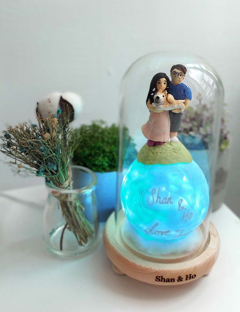 Customized Portrait Planet Story Light, a permanent wedding gift - Lighting - Clay 