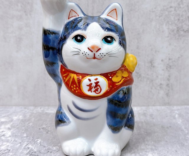 九谷焼招き猫 | 九谷焼青九谷4号 - ショップ