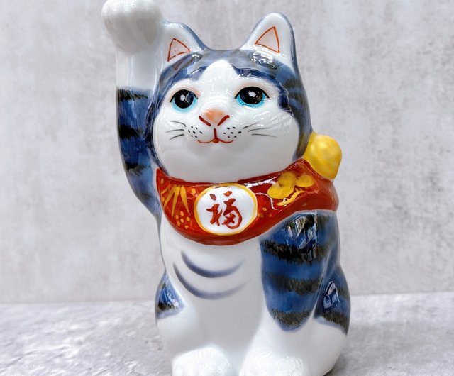 九谷焼招き猫 楽天市場】九谷焼 招き猫 オールドタイプ 置物 盛（右手・高 約