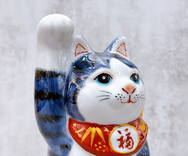 九谷焼招き猫 | 九谷焼青九谷4号 - ショップ