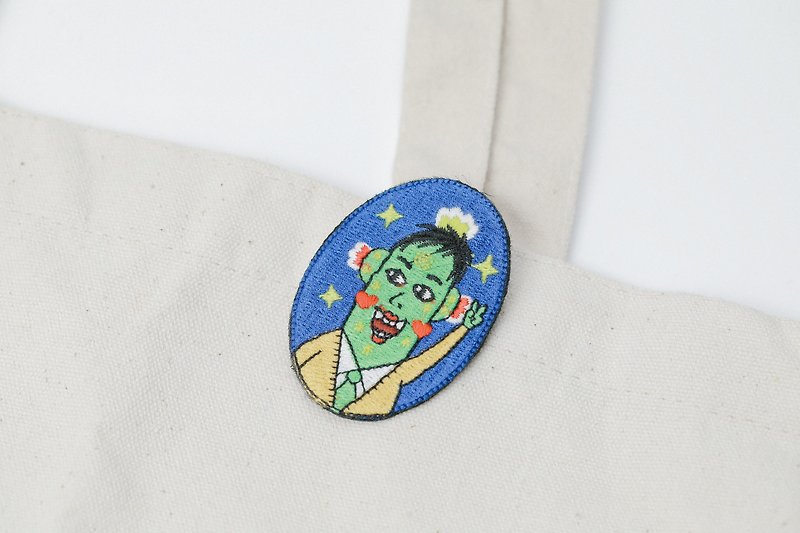 Belongs To J. Embroidery pins - Mr. Prince Syndrome - Brooches - Thread Blue