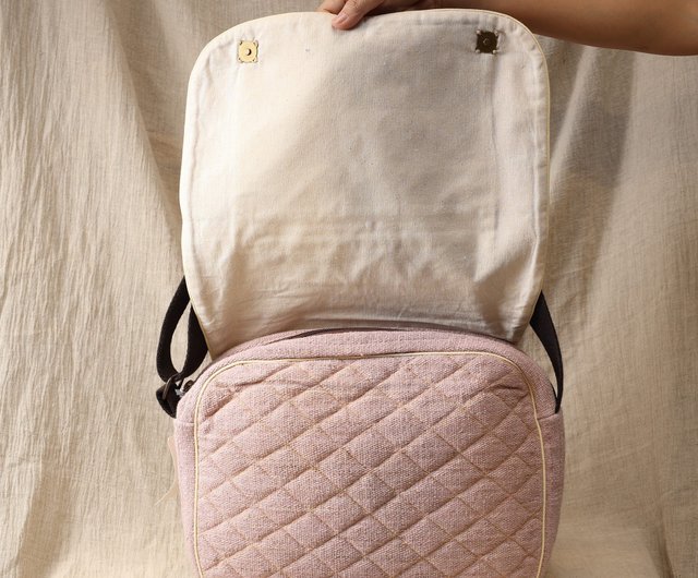 Pink side outlet bag