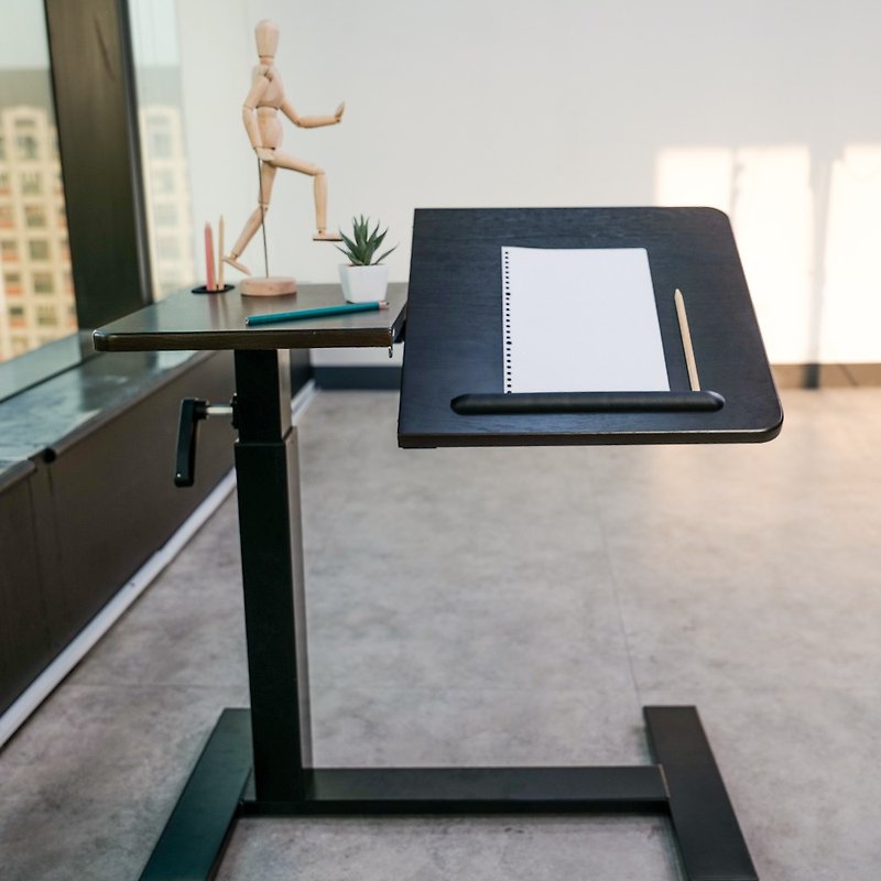 STANDLY [020211 lifting side table] table top can be tilted - hidden pulley - เฟอร์นิเจอร์อื่น ๆ - วัสดุอื่นๆ สีดำ