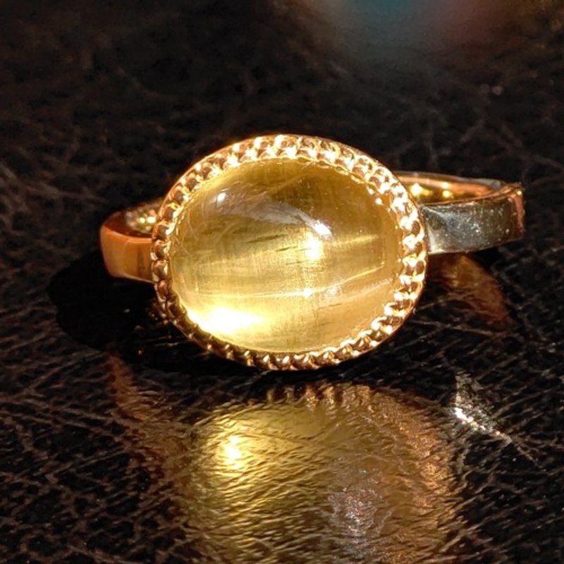 Pinkoi Proxy Purchase -  Yellow Beryl 4ct Oval Cabochon Silver SV925 Ring - General Rings - Gemstone 