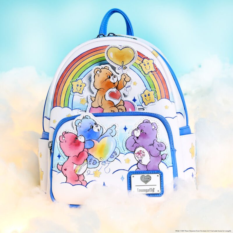 Loungefly Care Bears 彩虹迷你背囊 - 後背包/背包/書包 - 人造皮革 