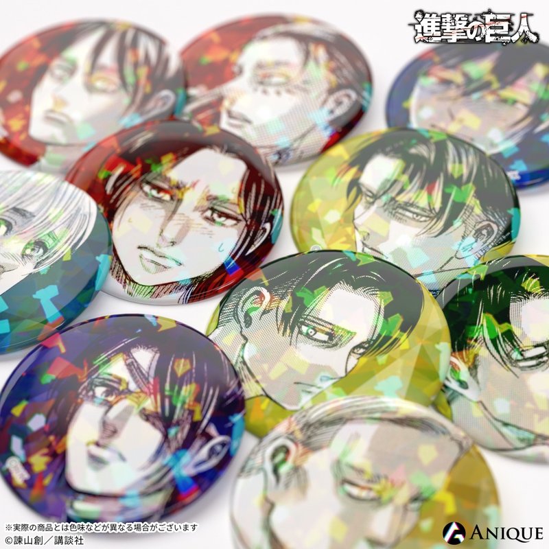 ANIQUE 里維 & 漢吉 碎鑽亮面徽章 2入組 - 徽章/別針 - 其他金屬 多色
